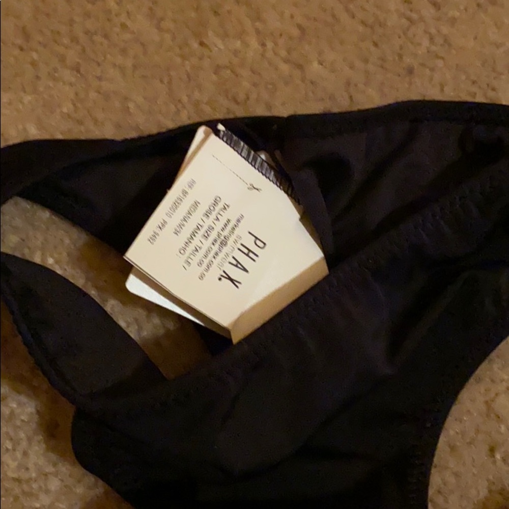BLACK COLOR MIX TRIANGLE TOP and THONG Bottom NWT - Picture 7 of 14